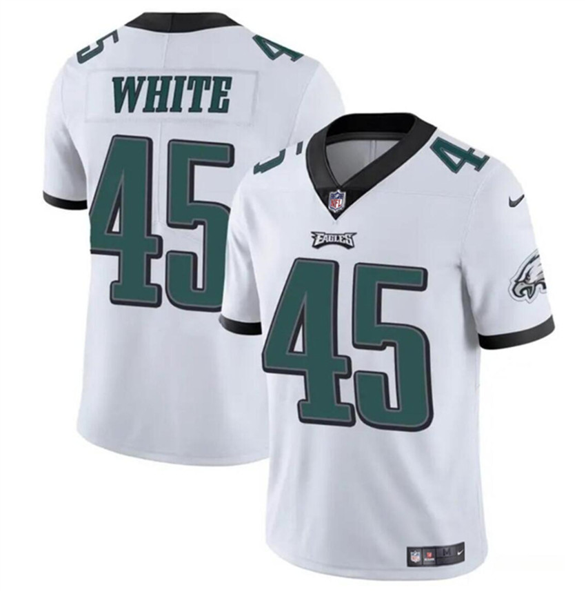 Men's White Philadelphia Eagles #45 Devin White Vapor Untouchable Limited Stitched Football Jersey